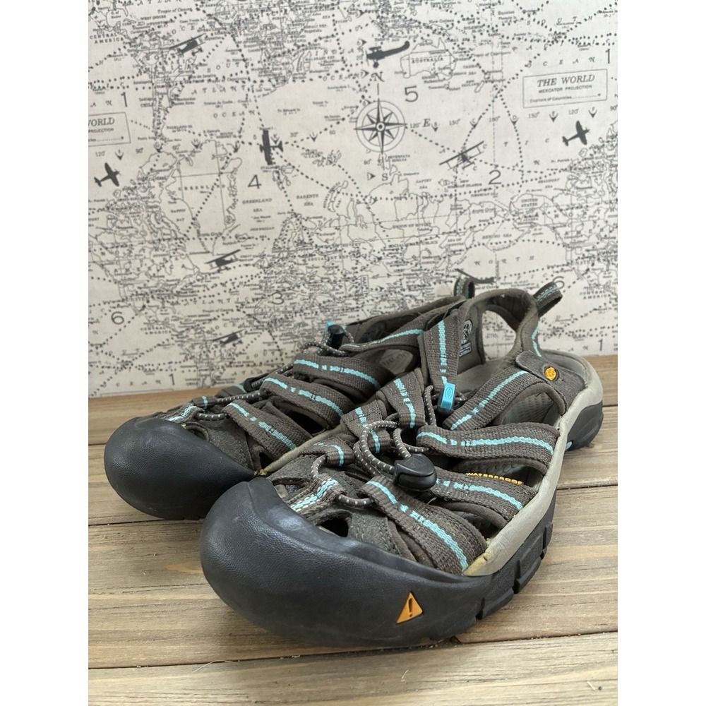 Keen Whisper Hiking Water Shoes Sandals Gray/Turquoise Womens‎ 7